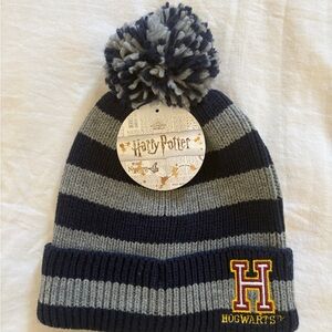 Harry Potter Hogwarts Pom Pom Beanie - Navy & Gray